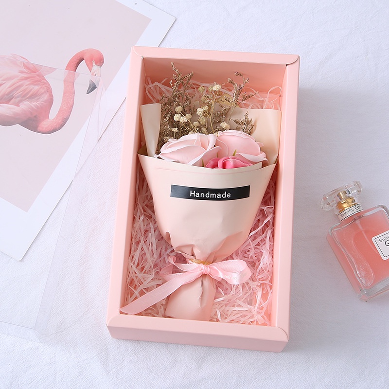 [SG]LOVE Gift Box Elegant Flower Bouquet Soap Artificial Birthday Girlfriend Teachers Wedding-HOMA