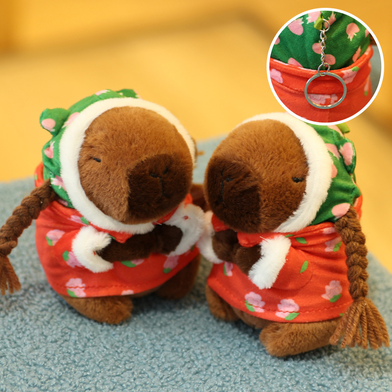 [SG]Cute Capybara Plush Keychain Capybara Pendant Squishy Toy Capybara Doll Cute Keychain 网红卡皮巴拉