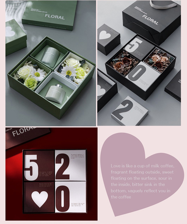 [SG] Romantic Gift Box Scented Candle Preserved Flowers Wax Tablets Candles Anniversary Birthday Mother's Day Girlfriend-HOMA