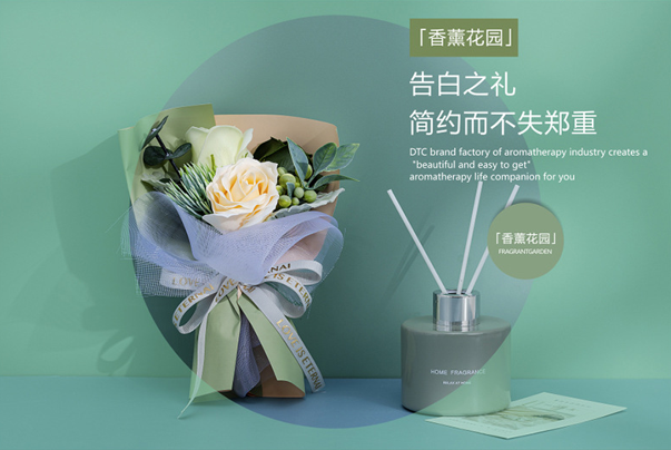 [SG] I Love You Gift Box w/Romantic Scented Candle Flower Bouquet Mother's Day Fragrance Essential Oil Girlfriend Wife-HOMA