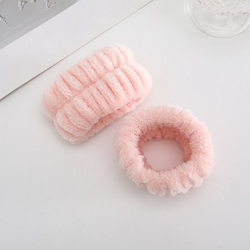 [SG] 1PCS Plush Pure Face Wash Wrist Band Sports Bracelet Band Sweat Absorbing Headband Wristband Waterproof Portable-HOMA