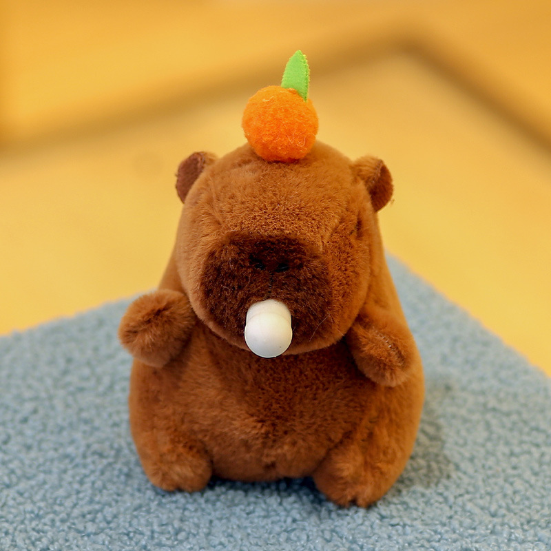 [SG]Cute Capybara Plush Keychain Capybara Pendant Squishy Toy Capybara Doll Cute Keychain 网红卡皮巴拉