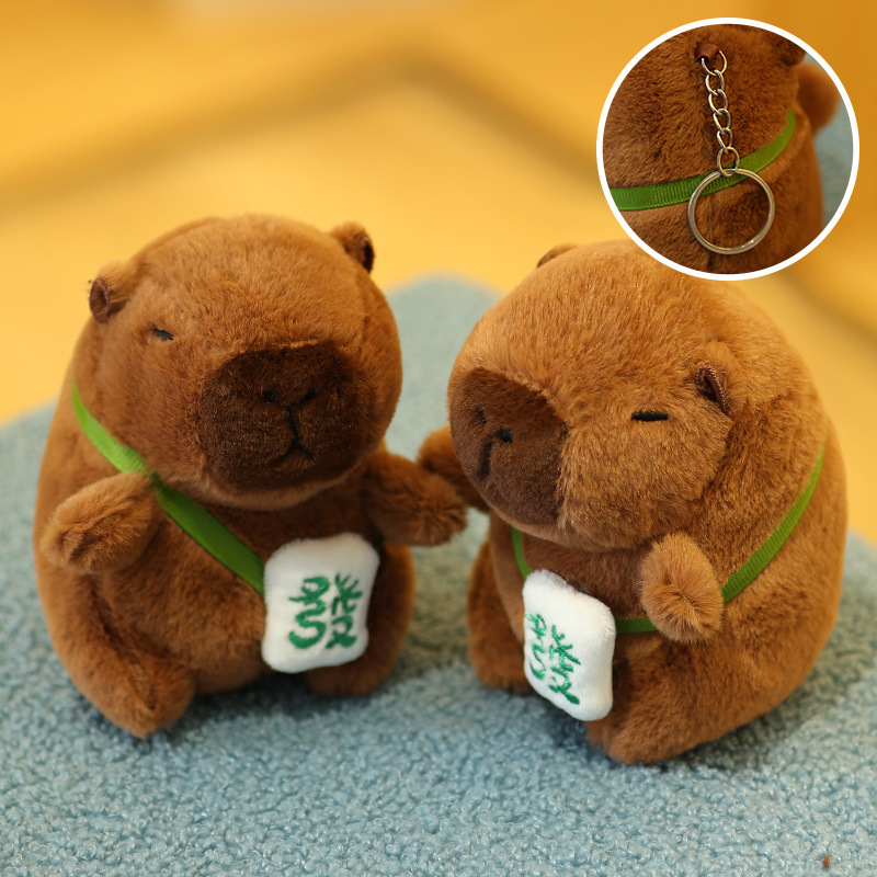 [SG]Cute Capybara Plush Keychain Capybara Pendant Squishy Toy Capybara Doll Cute Keychain 网红卡皮巴拉