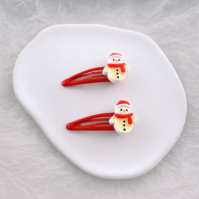 [SG]Christmas Hair clips BB Clips Girls HairBangs Clip Santa Xmas Tree Socks Snowman Deer Side Clips-HOMA