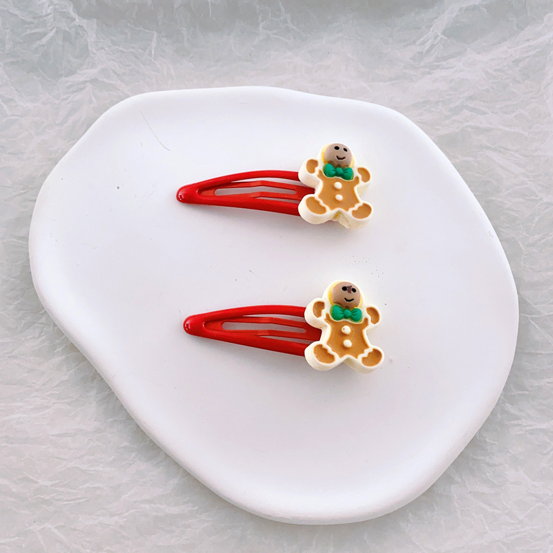[SG]Christmas Hair clips BB Clips Girls HairBangs Clip Santa Xmas Tree Socks Snowman Deer Side Clips-HOMA