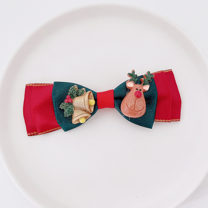 [SG]Christmas Hair Clips Cute Hair Pins Headband Deer Ear Cute Bow Tie for Party hair accessories Kids Girls-HOMA