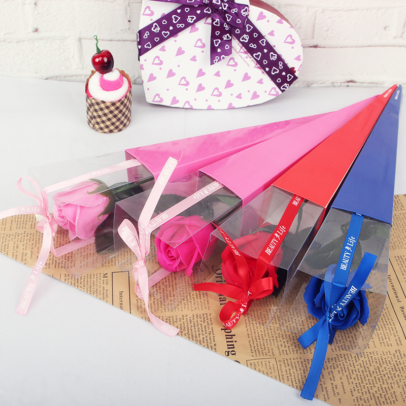 [SG]1PCS Rose Soap Flower Rose Valentine Day 520 Birthday Wedding Proposal ROM Girlfriend