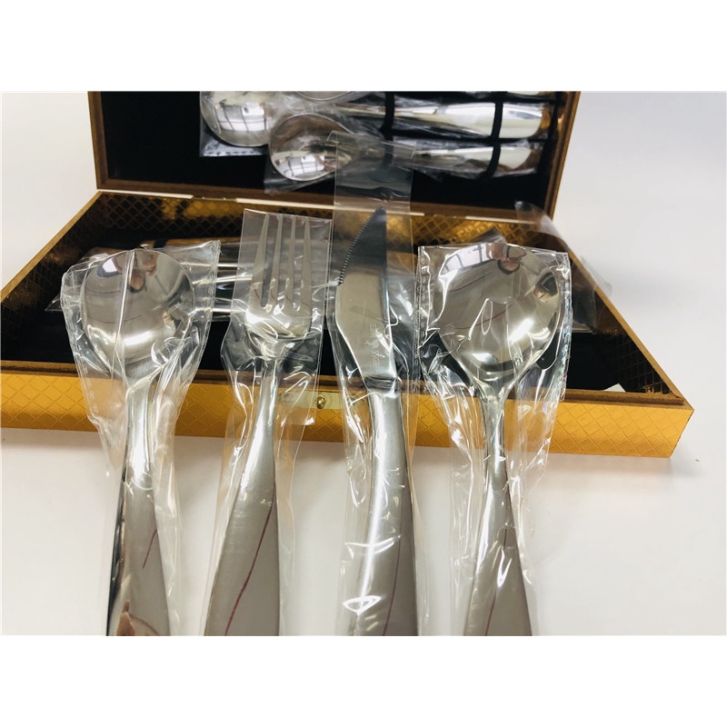 [SG] With Gift Box Durable Stainless Steel Flatware Set For Family Home 12 Pcs Knife, Fork for 3 pax, Tablespoon, Teaspoon-HOMA