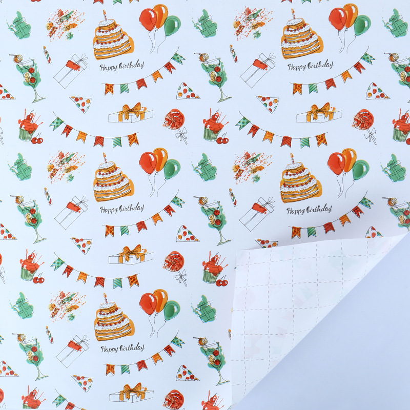 [SG]High quality Thicken Birthday Gift Wrapping Paper | Simple Stylish BDay Present | Children | Waterproof-HOMA