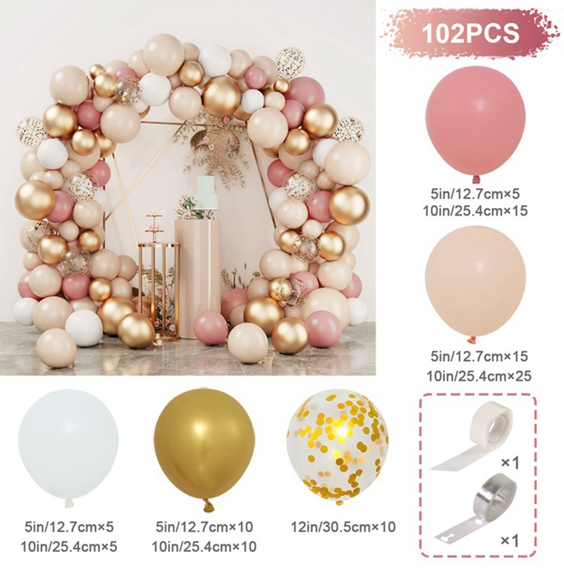 [SG]Romantic Macaron Balloon Set for LOVE Wedding Birthday Theme Party Balloon Chain Arch ROM-HOMA