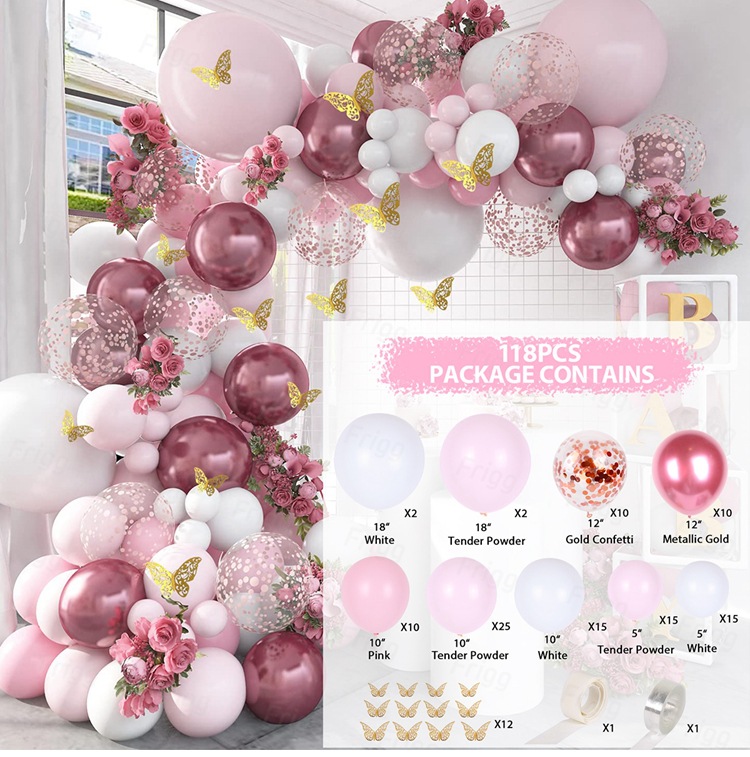 [SG]Romantic Macaron Balloon Set for LOVE Wedding Birthday Theme Party Balloon Chain Arch ROM-HOMA