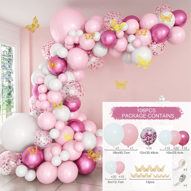 [SG]Romantic Macaron Balloon Set for LOVE Wedding Birthday Theme Party Balloon Chain Arch ROM-HOMA