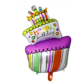 [SG] Kids 3 Layers Birthday Cake Ballon Foil balloon Children Birthday Party Decoration Photographing Preps-HOMA