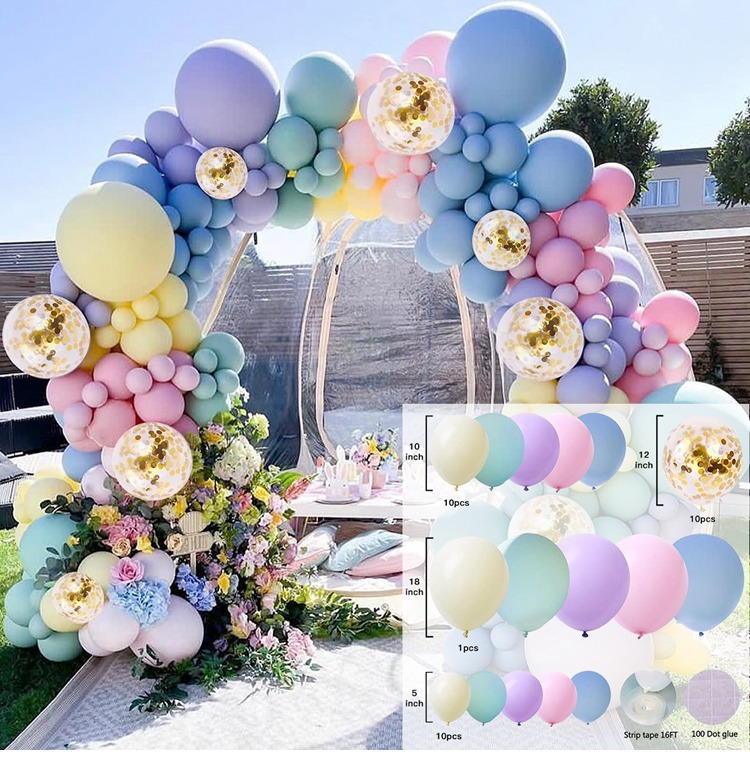 [SG]Romantic Macaron Balloon Set for LOVE Wedding Birthday Theme Party Balloon Chain Arch ROM-HOMA