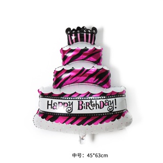 [SG] Kids 3 Layers Birthday Cake Ballon Foil balloon Children Birthday Party Decoration Photographing Preps-HOMA