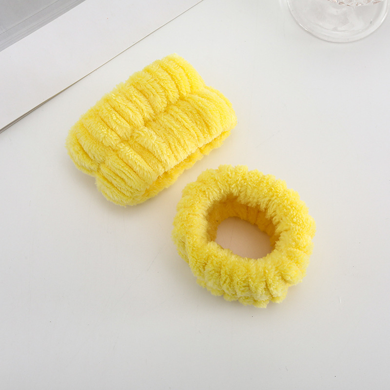[SG] 1PCS Plush Pure Face Wash Wrist Band Sports Bracelet Band Sweat Absorbing Headband Wristband Waterproof Portable-HOMA