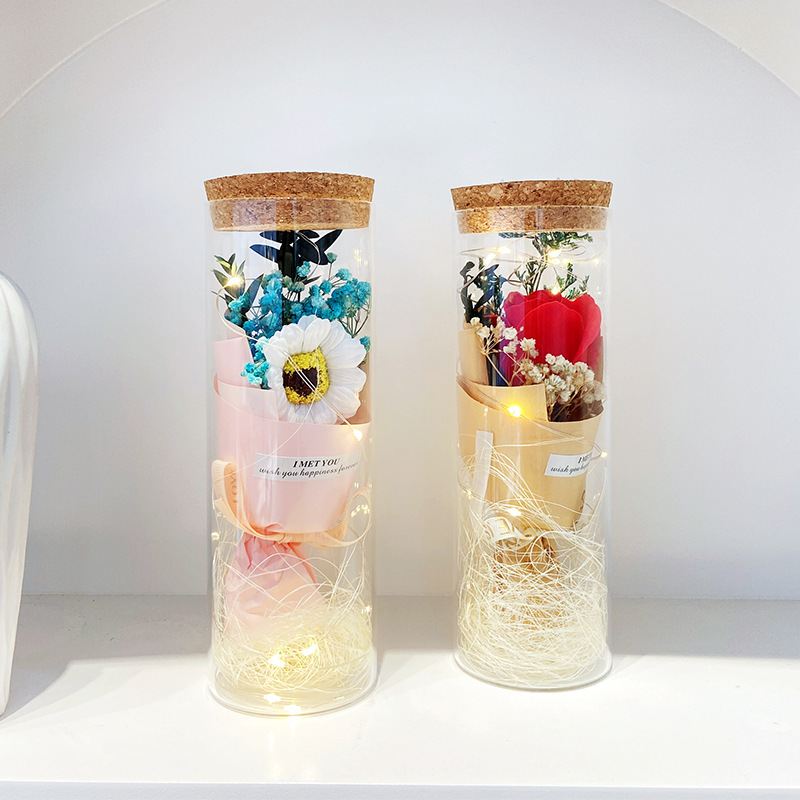 [SG] 💐🎉Preserved Flower Glass Dome with LED Lights Wedding Bday Anniversary Girlfriend Party Gift