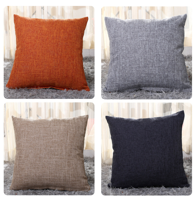 [SG]Multi-Function Sofa Polyester Linen Head Square Cover Ruffles Embroidered Car Pillowslip