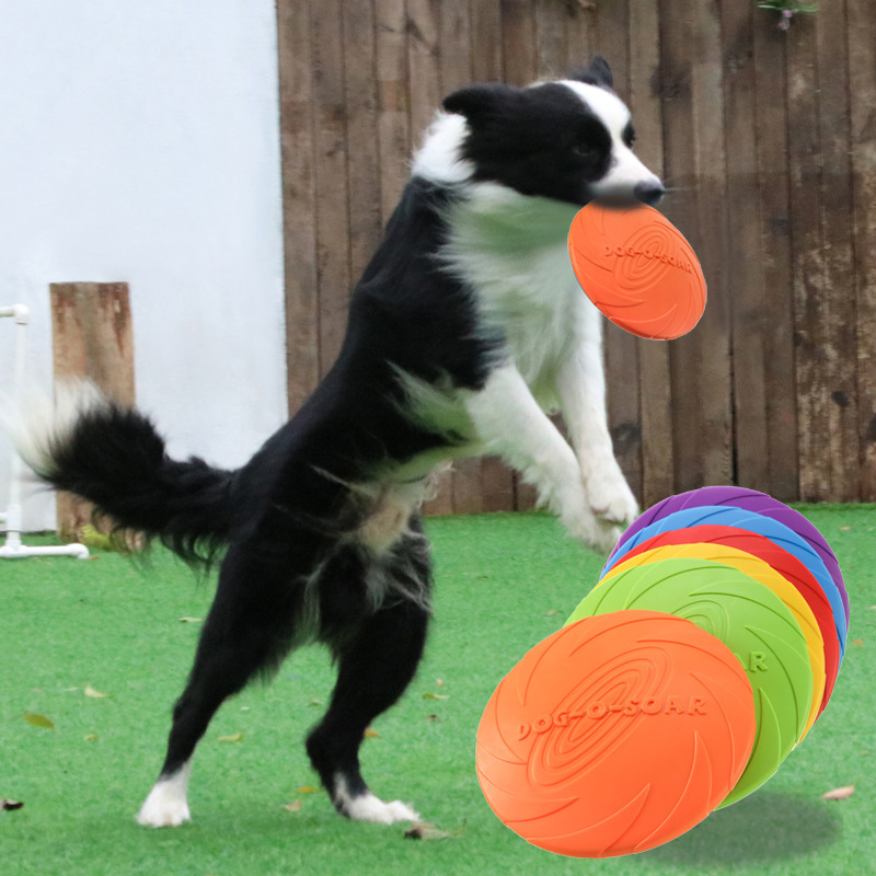 [SG TOYS] Premium Quality Dog Frisbee Pets Flying Disc DOG-O-SOAR Bite Resistant Floatable Pets Training Tool-HOMA