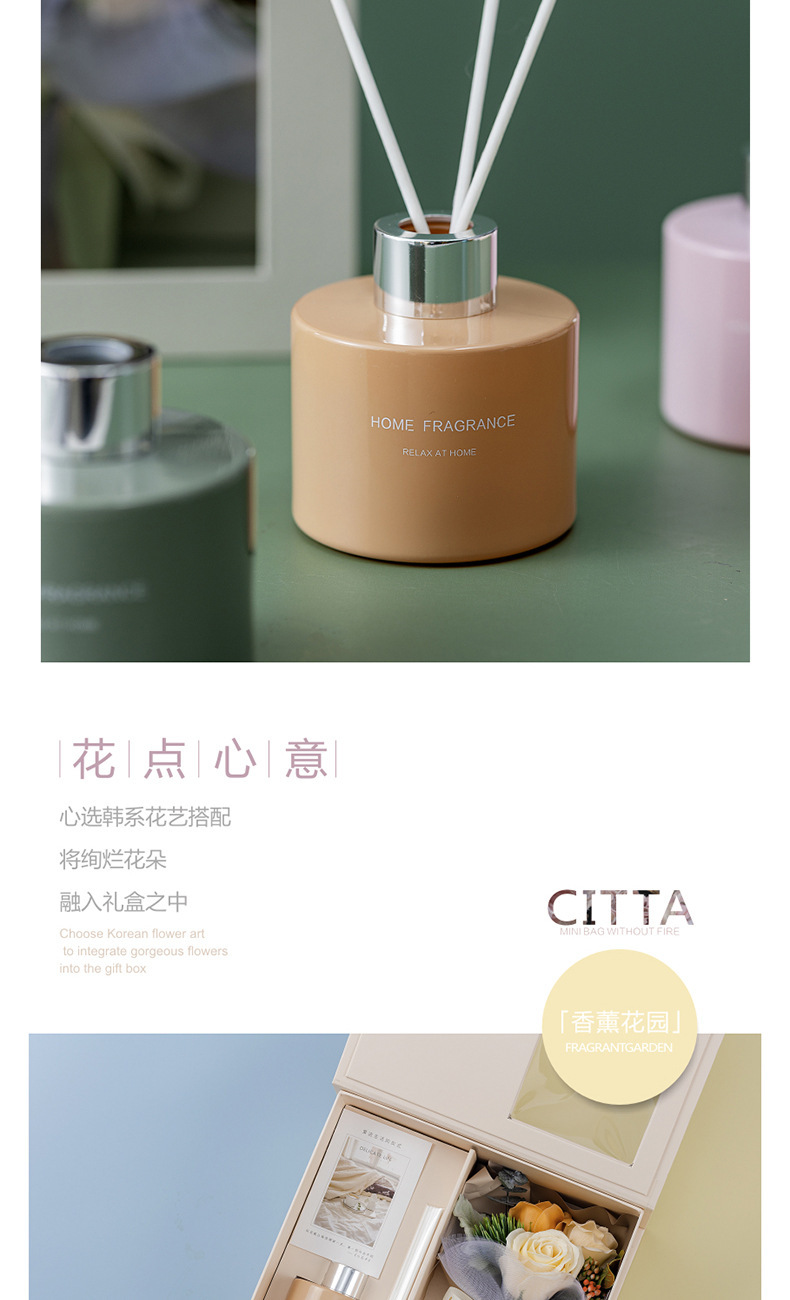 [SG] I Love You Gift Box w/Romantic Scented Candle Flower Bouquet Mother's Day Fragrance Essential Oil Girlfriend Wife-HOMA