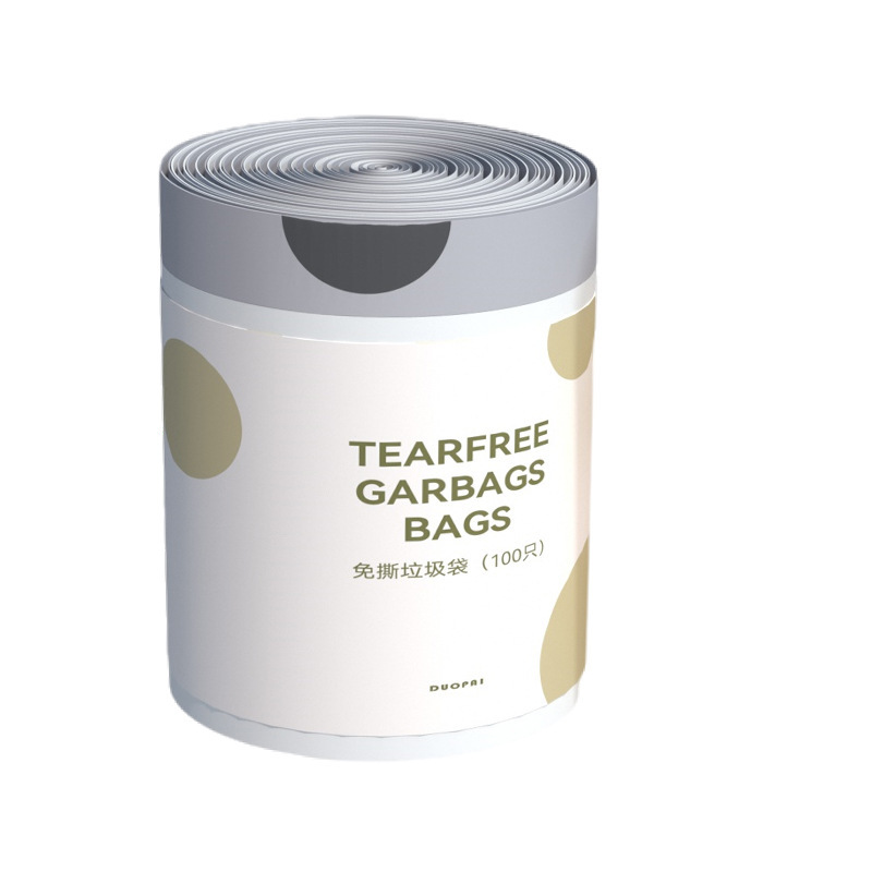 [SG]Tear-free Drawstring Thickened Trash Portable Large Plastic Bag Home Office Outdoor Garbage