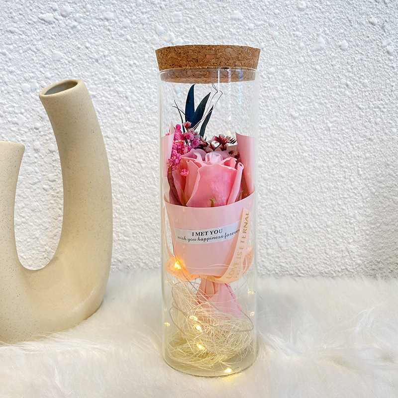 [SG] 💐🎉Preserved Flower Glass Dome with LED Lights Wedding Bday Anniversary Girlfriend Party Gift