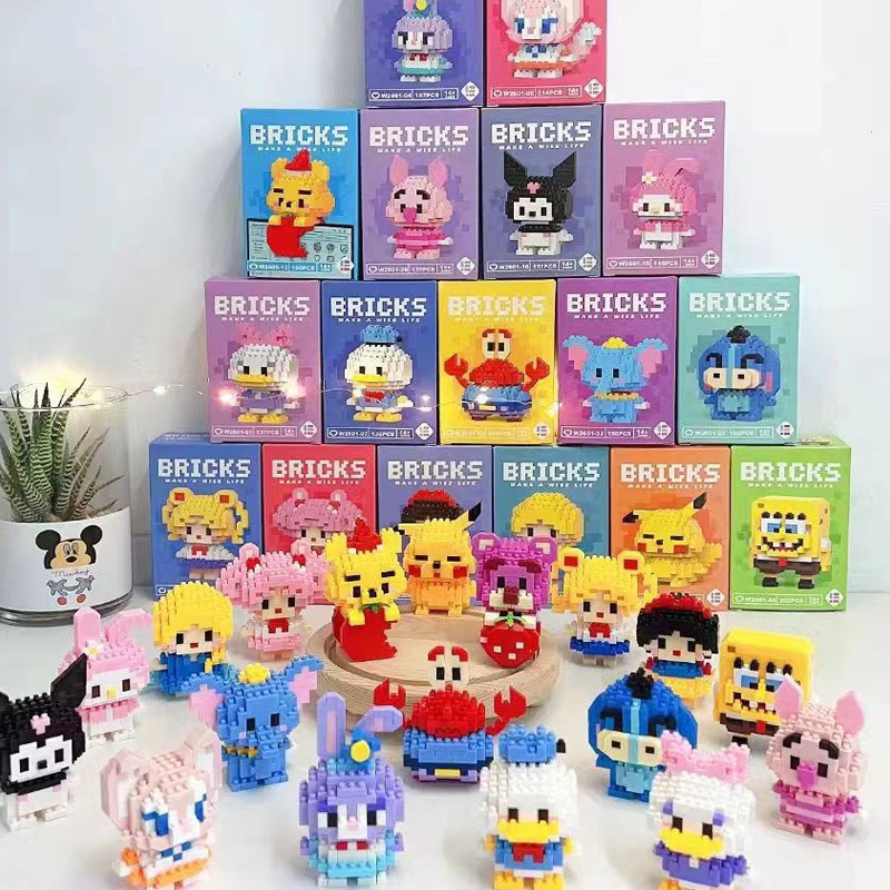 [SG TOYS] Cartoon Doll DIY Mini Blocks Micro Bricks Cartoon Children's Educational Assembly Toys Kids Birthday Gift