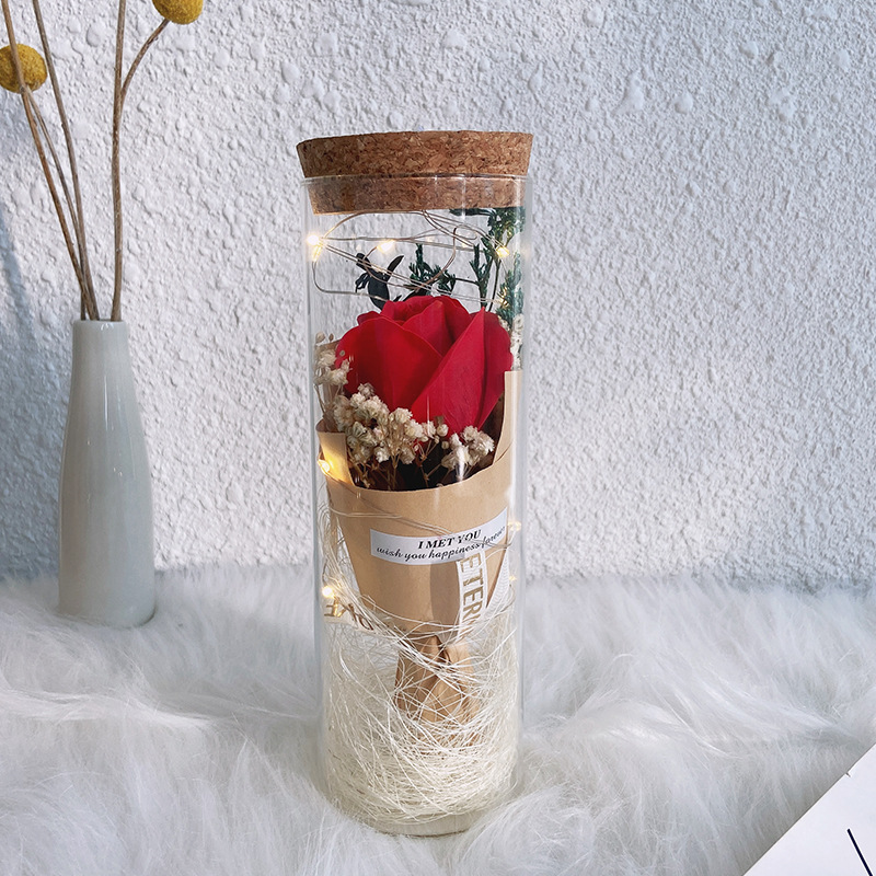 [SG] 💐🎉Preserved Flower Glass Dome with LED Lights Wedding Bday Anni