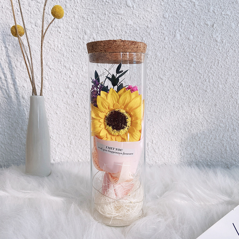 [SG] 💐🎉Preserved Flower Glass Dome with LED Lights Wedding Bday Anniversary Girlfriend Party Gift