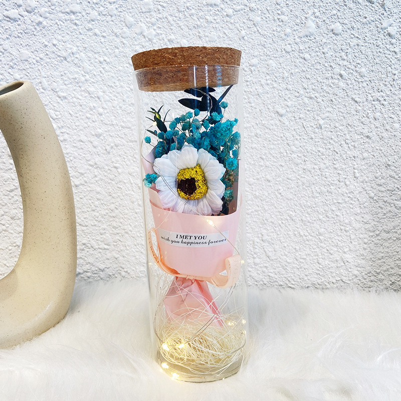 [SG] 💐🎉Preserved Flower Glass Dome with LED Lights Wedding Bday Anniversary Girlfriend Party Gift