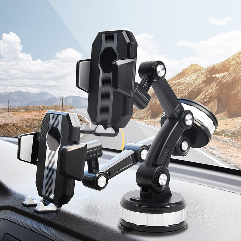 [SG] Super Suction Long Arm 360° Rotation Phone Holder Car Mount GPS Dashboard Windshield Cradle for All Phone Models-HOMA
