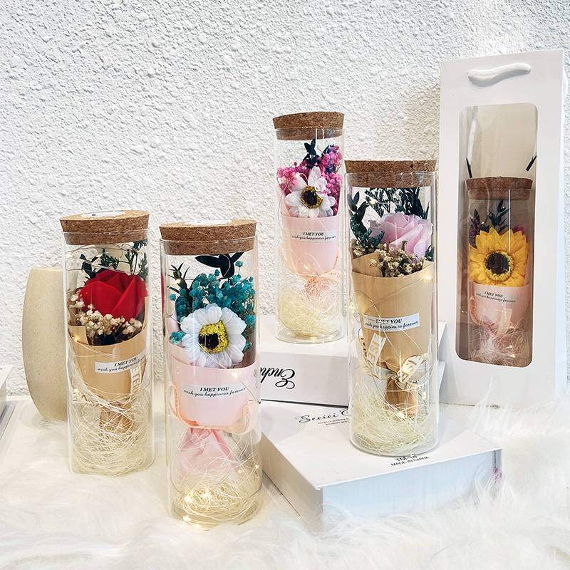 [SG] 💐🎉Preserved Flower Glass Dome with LED Lights Wedding Bday Anniversary Girlfriend Party Gift