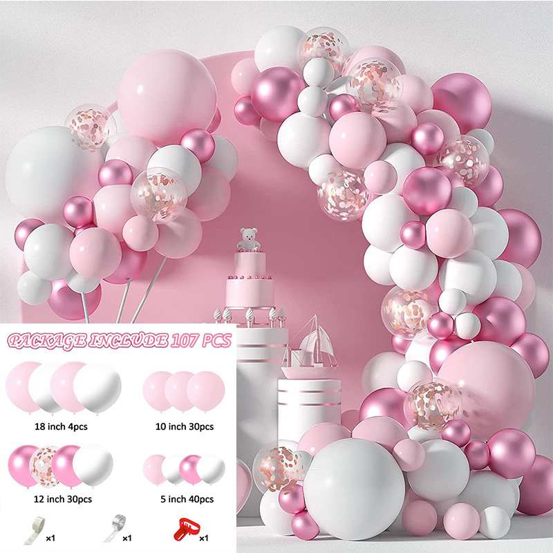 [SG]Romantic Macaron Balloon Set for LOVE Wedding Birthday Theme Party Balloon Chain Arch ROM-HOMA