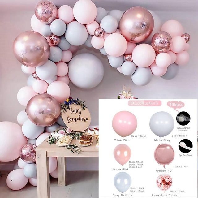 [SG]Romantic Macaron Balloon Set for LOVE Wedding Birthday Theme Party Balloon Chain Arch ROM-HOMA