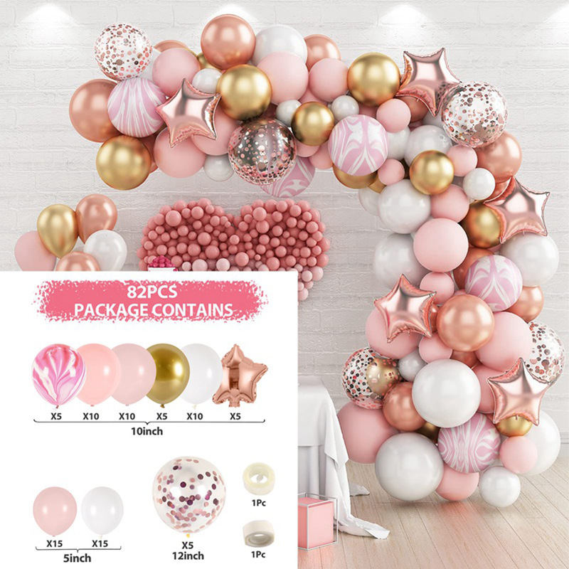 [SG]Romantic Macaron Balloon Set for LOVE Wedding Birthday Theme Party Balloon Chain Arch ROM-HOMA