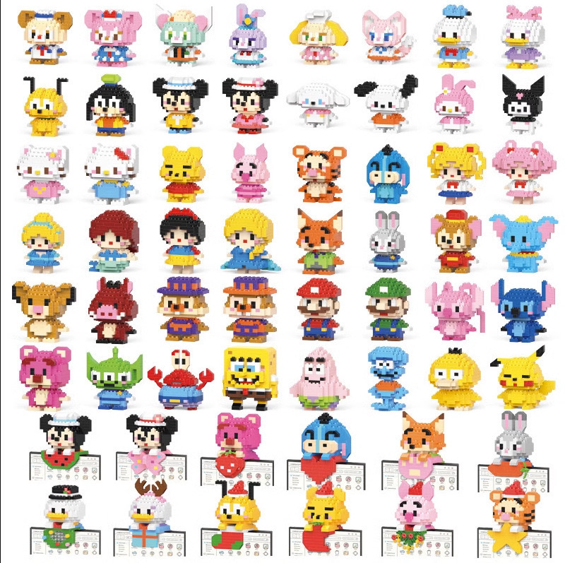 [SG TOYS] Cartoon Doll DIY Mini Blocks Micro Bricks Cartoon Children's