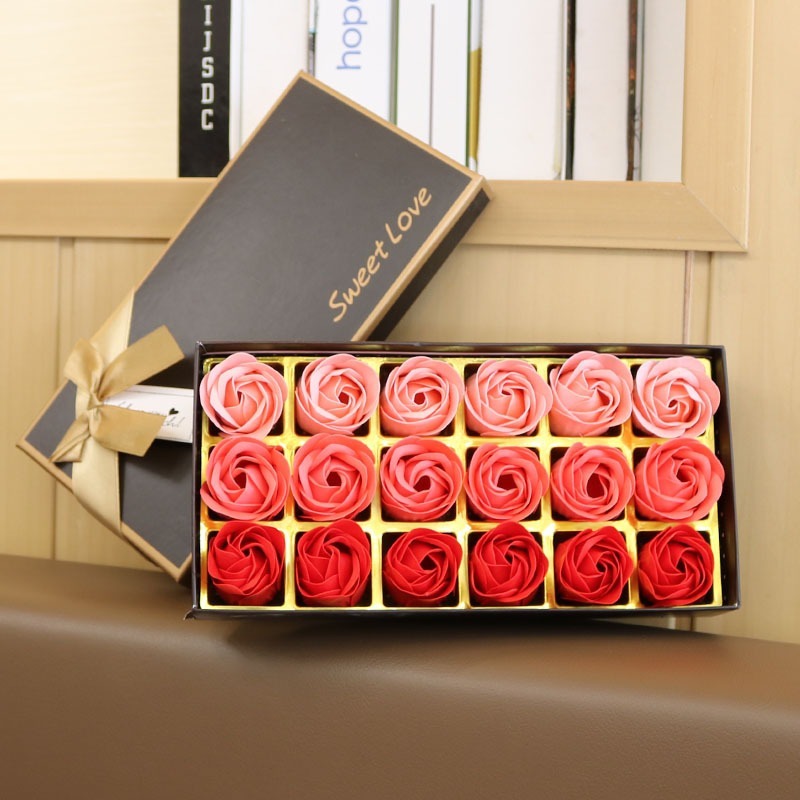 [SG]LOVE Gift Box Elegant Flower Bouquet Soap Artificial Birthday Girlfriend Teachers Wedding-HOMA