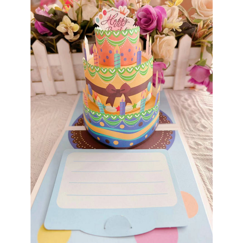 [SG]Happy Birthday 3D Cards Handmade Hollow Paper Cut Bday Annersary Girls Kid Party Creative Gift-HOMA