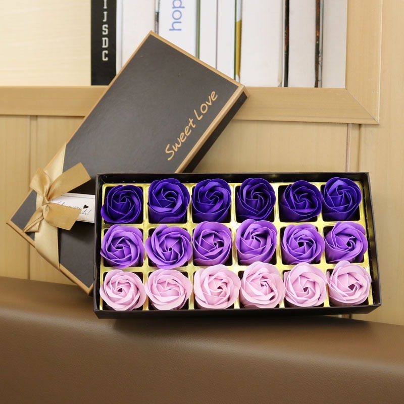 [SG]LOVE Gift Box Elegant Flower Bouquet Soap Artificial Birthday Girlfriend Teachers Wedding-HOMA