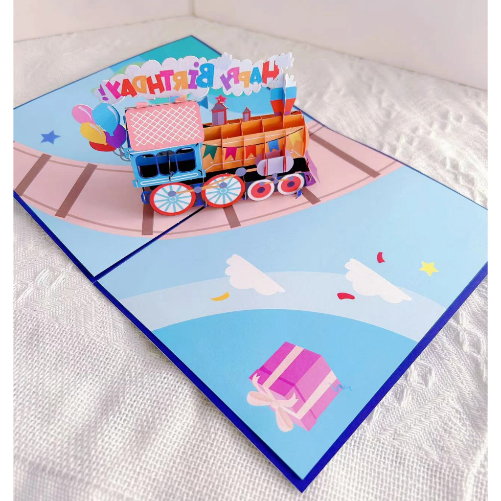 [SG]Happy Birthday 3D Cards Handmade Hollow Paper Cut Bday Annersary Girls Kid Party Creative Gift-HOMA
