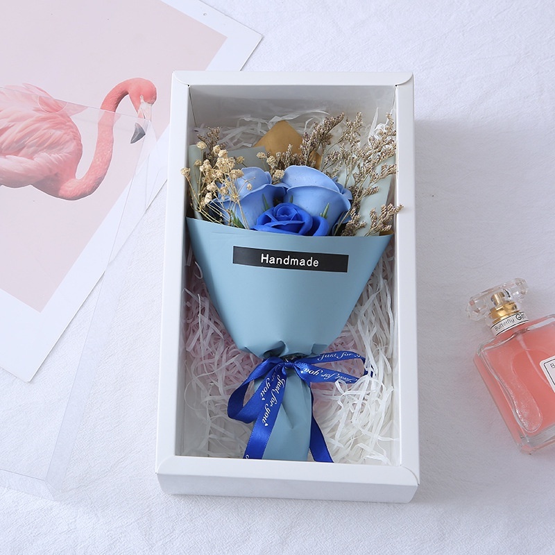 [SG]LOVE Gift Box Elegant Flower Bouquet Soap Artificial Birthday Girlfriend Teachers Wedding-HOMA