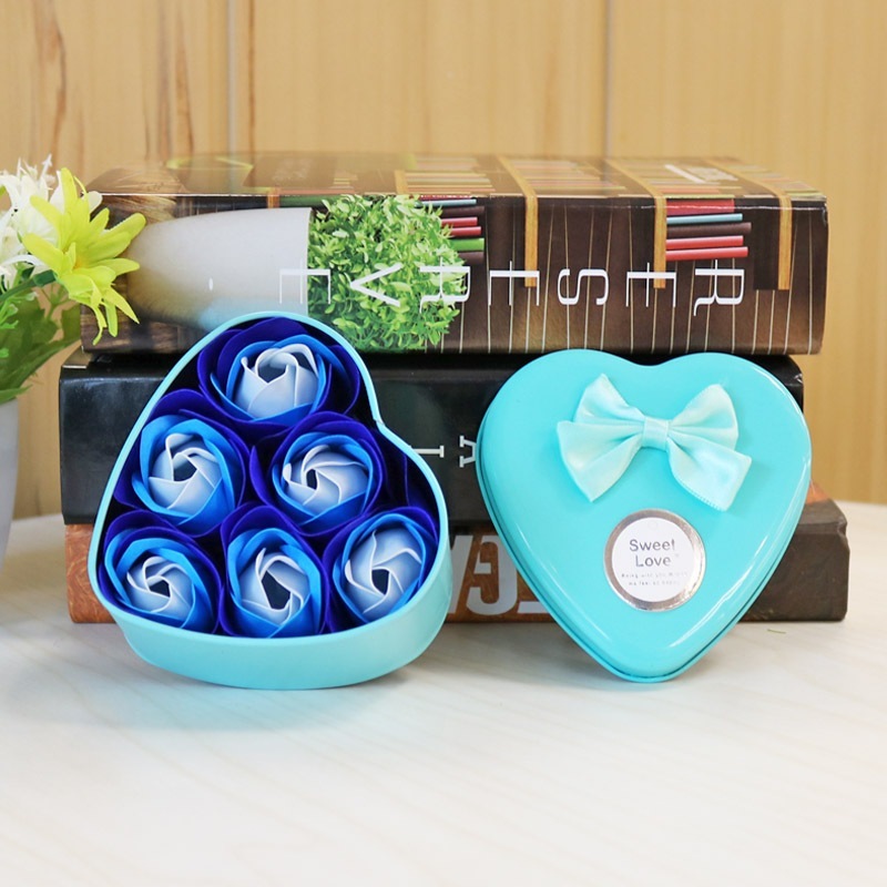 [SG] 6 Artificial Soap Flower in a Iron Basket Artificial Flower Set Birthday Wedding Proposal-HOMA