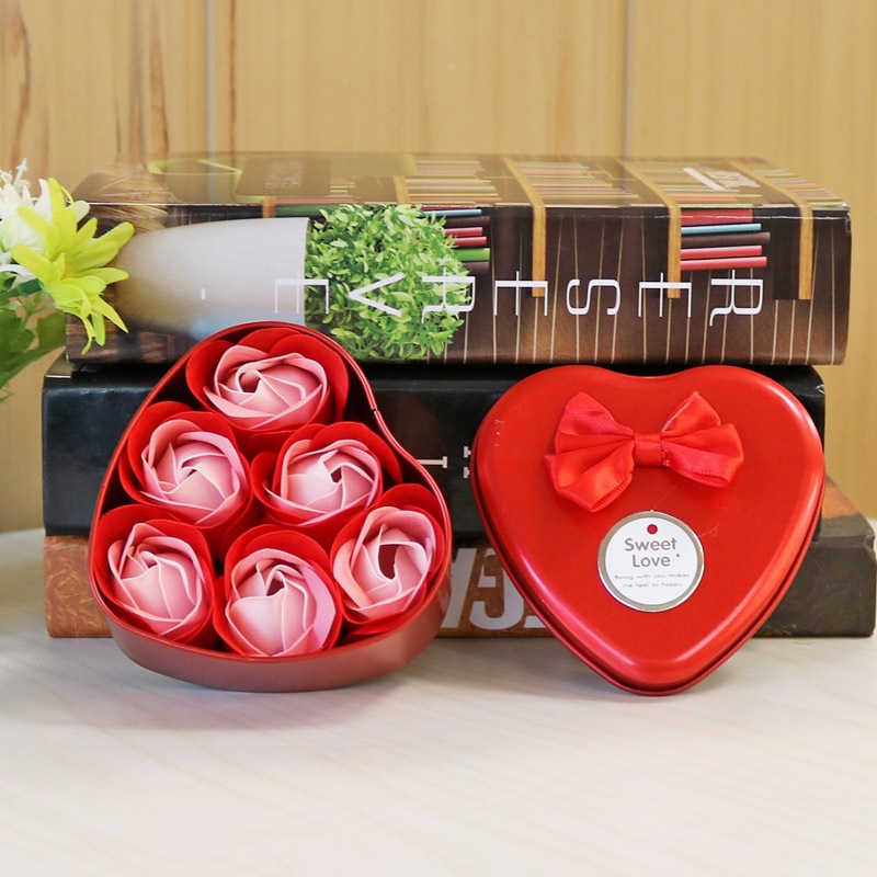 [SG] 6 Artificial Soap Flower in a Iron Basket Artificial Flower Set Birthday Wedding Proposal-HOMA