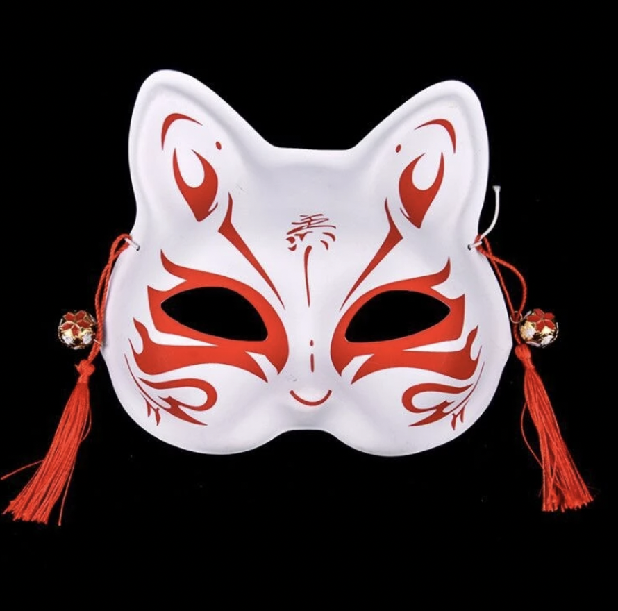 [SG] Cat Face Fox Face Handed-painted Mask Anime Cosplay Photo Props Theme Party Accessories-HOMA