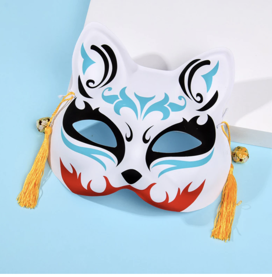 [SG] Cat Face Fox Face Handed-painted Mask Anime Cosplay Photo Props Theme Party Accessories-HOMA