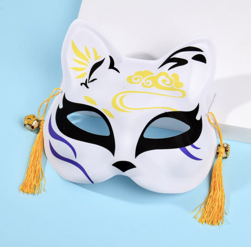 [SG] Cat Face Fox Face Handed-painted Mask Anime Cosplay Photo Props Theme Party Accessories-HOMA
