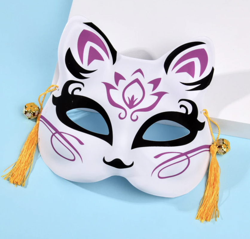 [SG] Cat Face Fox Face Handed-painted Mask Anime Cosplay Photo Props Theme Party Accessories-HOMA