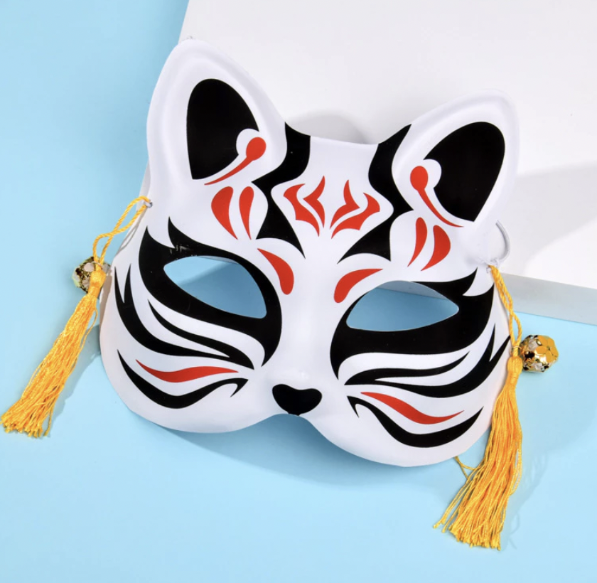 [SG] Cat Face Fox Face Handed-painted Mask Anime Cosplay Photo Props Theme Party Accessories-HOMA