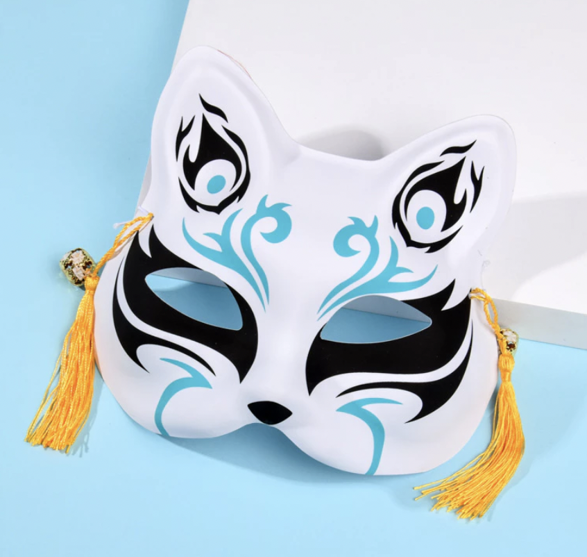 [SG] Cat Face Fox Face Handed-painted Mask Anime Cosplay Photo Props Theme Party Accessories-HOMA