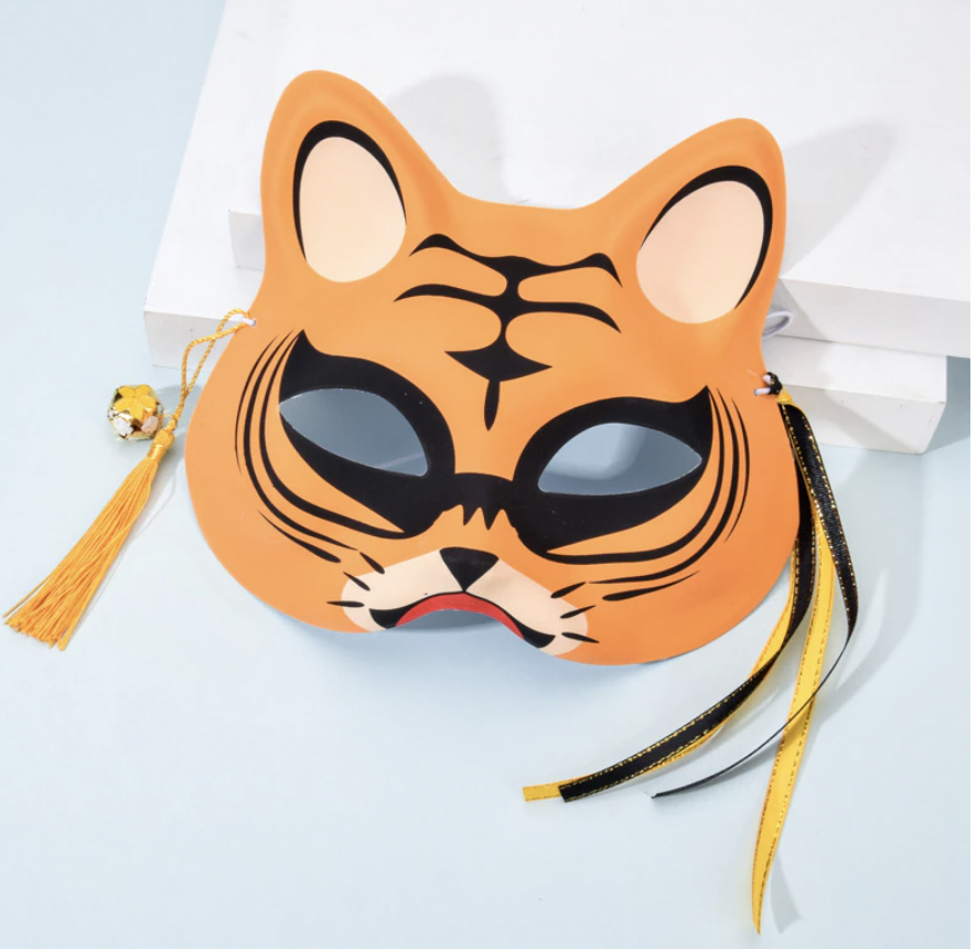 [SG] Cat Face Fox Face Handed-painted Mask Anime Cosplay Photo Props Theme Party Accessories-HOMA
